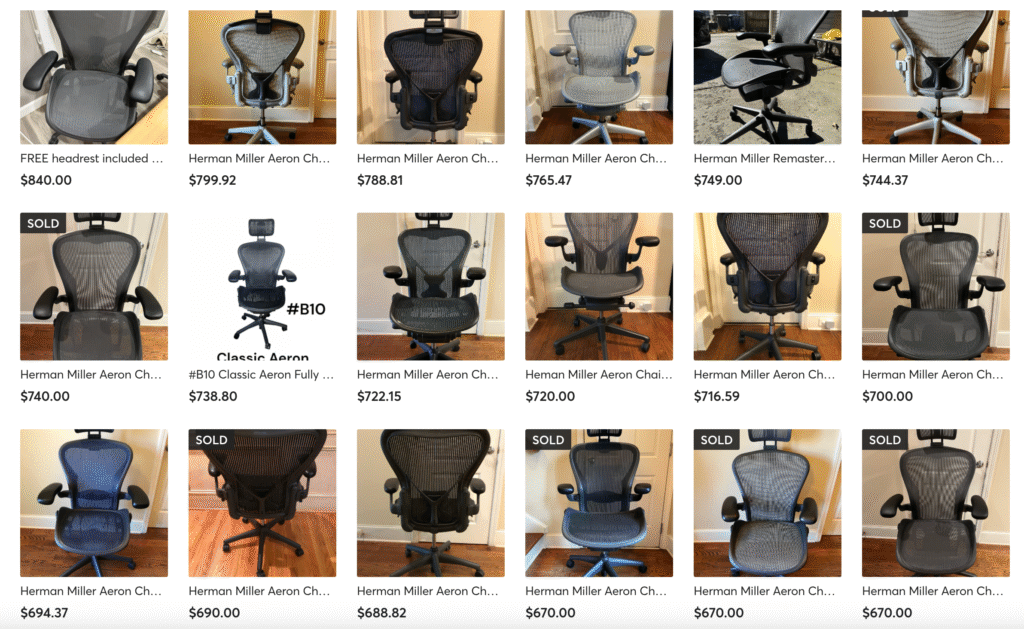 Used Price Trends aeron chair mercari.
