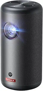 NEBULA Capsule 3 GTV Projector, Netflix Officially Licensed, 1080P Smart Mini Projector with Wi-Fi, 2.5 Hours of Playtime, 120-Inch Display, Dolby Digital, Ultra Portable for Any Space