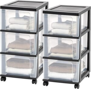 IRIS USA Plastic 3-Drawer Storage